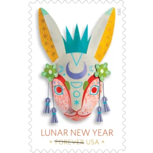 Lunar New Year Of The Rabbit 2023-5 Sheets / 100 Pcs