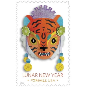 Lunar New Year Of The Tiger 2022-5 Sheets / 100 Pcs