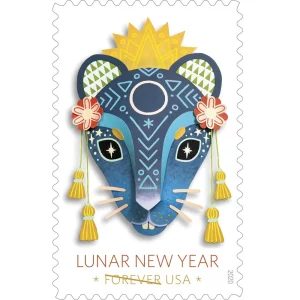 Lunar New Year Of The Rat 2020-5 Sheets / 100 Pcs